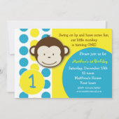 Invitation à la fête d'anniversaire de Mod Monkey (Devant)