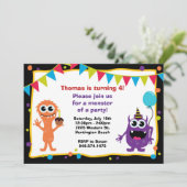 Invitation à la fête d'anniversaire de Monster (Debout devant)