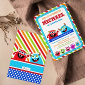 Invitation à la fête d'anniversaire de Monster Bas