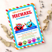 Invitation à la fête d'anniversaire de Monster Bas
