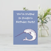 Invitation à la fête d'anniversaire de Narwhal (Debout devant)
