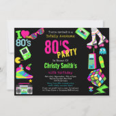 Invitation à la fête d'anniversaire de Neon 80 sur (Devant)