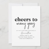 Invitation à la fête d'anniversaire de nombreuses (Devant)