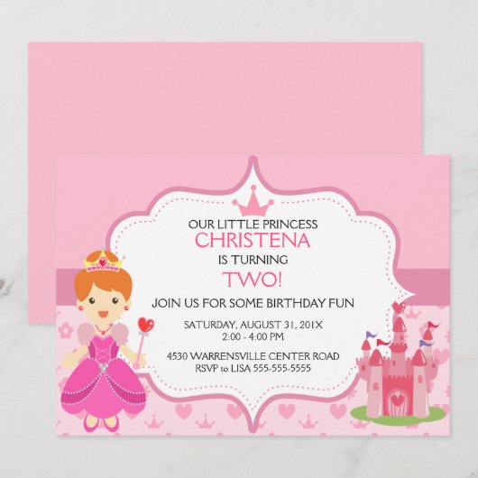 Invitation à la fête d'anniversaire de notre petit (Devant / Derrière)