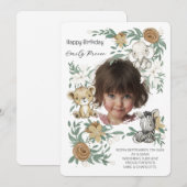 Invitation à la fête d'anniversaire de notre petit (Devant / Derrière)
