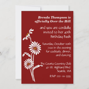 Invitation à la fête d'anniversaire de Over the Hi