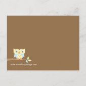 Invitation à la fête d'anniversaire de Owl (Dos)