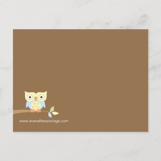 Invitation à la fête d'anniversaire de Owl (Dos)