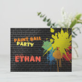 Invitation à la fête d'anniversaire de Paintball (Debout devant)