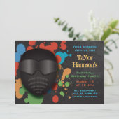 Invitation à la fête d'anniversaire de Paintball c (Debout devant)