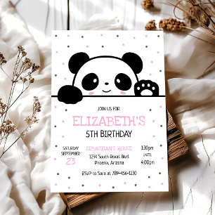 Invitation à la fête d'anniversaire de Panda Bear