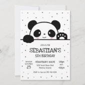 Invitation à la fête d'anniversaire de Panda Bear (Devant)