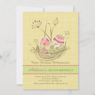Invitation à la fête d'anniversaire de Pâques de N