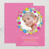 Invitation à la fête d'anniversaire de Pâques Wrea (Devant / Derrière)
