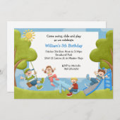 Invitation à la fête d'anniversaire de Park (Devant / Derrière)