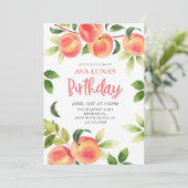 Invitation à la fête d'anniversaire de Peach Girl (Debout devant)