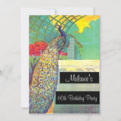 Invitation à la fête d'anniversaire de Peacock (Devant)