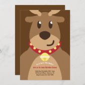 Invitation à la fête d'anniversaire de père Noël R (Devant / Derrière)