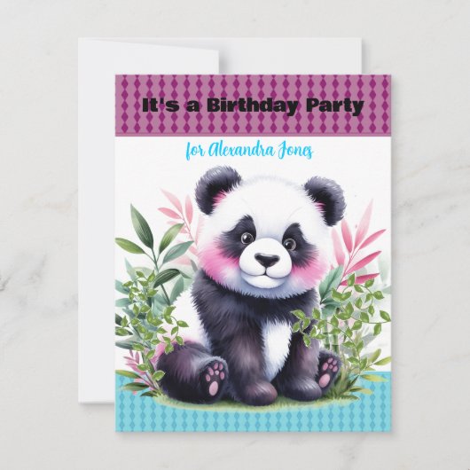 Invitation à la fête d'anniversaire de Petit Ours (Devant)