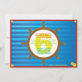 Invitation à la fête d'anniversaire de Pirate Boy, (Dos)