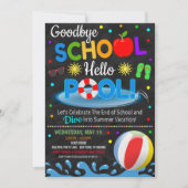 Invitation à la fête d'anniversaire de piscine Adi (Devant)