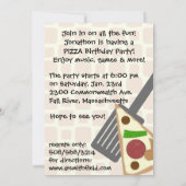 Invitation à la fête d'anniversaire de Pizza (Dos)