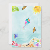 Invitation à la fête d'anniversaire de plage Splis (Dos)