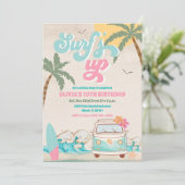Invitation à la fête d'anniversaire de plage Surfs (Debout devant)