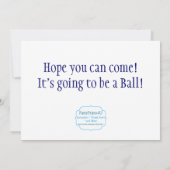 Invitation à la fête d'anniversaire de Plaid Golfe (Dos)