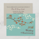 Invitation à la fête d'anniversaire de Plum Blosso (Devant / Derrière)