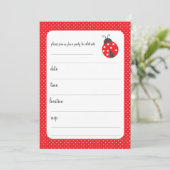 Invitation à la fête d'anniversaire de pois et de  (Debout devant)