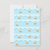 Invitation à la fête d'anniversaire de poisson rou (Dos)