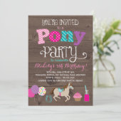 Invitation à la fête d'anniversaire de Pony (Debout devant)