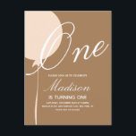 Invitation à la fête d'anniversaire de premier bal<br><div class="desc">Cartes d'invitation pour le premier anniversaire avec ballon qui fête son premier anniversaire</div>