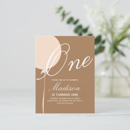 Invitation à la fête d'anniversaire de premier bal (Debout devant)