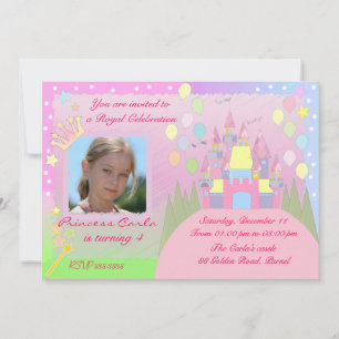 Invitation à la fête d'anniversaire de Princess