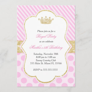 Invitation à la fête d'anniversaire de Princess