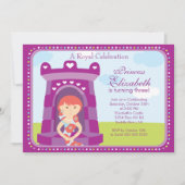 Invitation à la fête d'anniversaire de Princess (Devant)