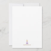 Invitation à la fête d'anniversaire de Princess (Dos)
