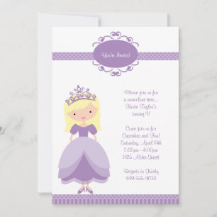 Invitation à la fête d'anniversaire de Princess