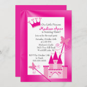 Invitation à la fête d'anniversaire de Princess (Devant / Derrière)