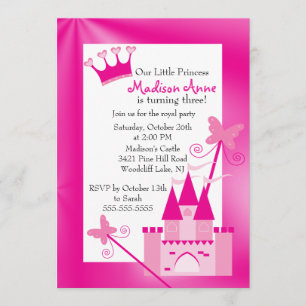 Invitation à la fête d'anniversaire de Princess