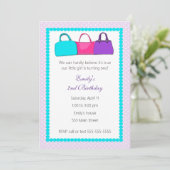 Invitation à la fête d'anniversaire de Purse Girl (Debout devant)