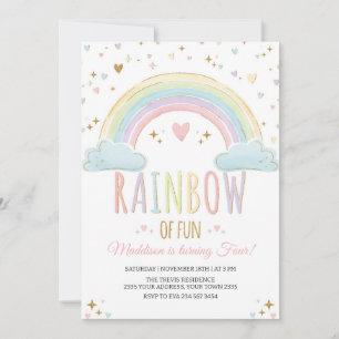 Invitation à la fête d'anniversaire de Rainbow Gir
