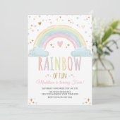 Invitation à la fête d'anniversaire de Rainbow Gir (Debout devant)