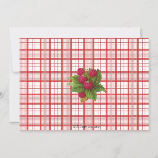 Invitation à la fête d'anniversaire de Raspberry (Dos)