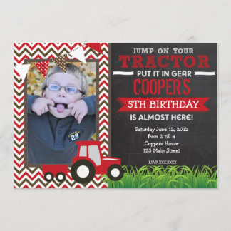 Invitation à la fête d'anniversaire de Red Chevron
