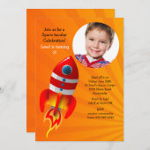 Invitation à la fête d'anniversaire de Red Rocket  (Devant / Derrière)