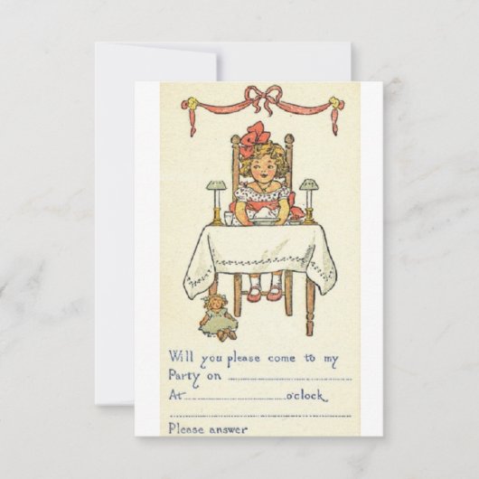 Invitation à la fête d'anniversaire de Retro (Devant)