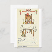 Invitation à la fête d'anniversaire de Retro (Devant / Derrière)